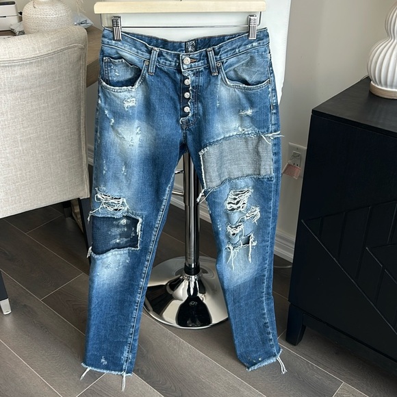 PRPS El Camino Boyfriend Taper Distressed Jeans Women size 27 - Picture 16 of 16